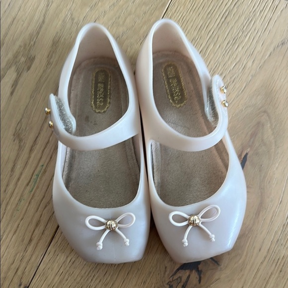 Mini Melissa Kids' Cream Ballet Flats Mary Jane 7 - Picture 1 of 5